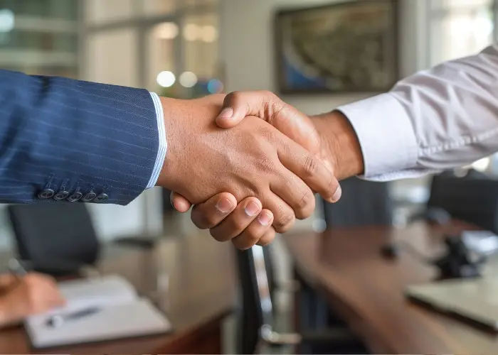 Workflow4biz image of two business men shaking hands